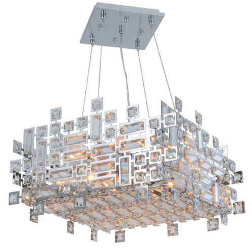 01SQR19CH 19.4" X 9.5" CHROME ORAN SQUARE - 210000003843