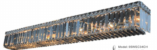 05WSC34CH 34" X 5" RIYADH CHROME WALL SCONCE - 210000006698