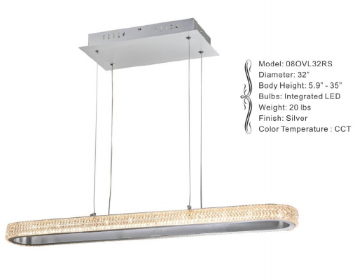 08OVL32RS 32" X 5.9" SILVER BAR - 210000000006
