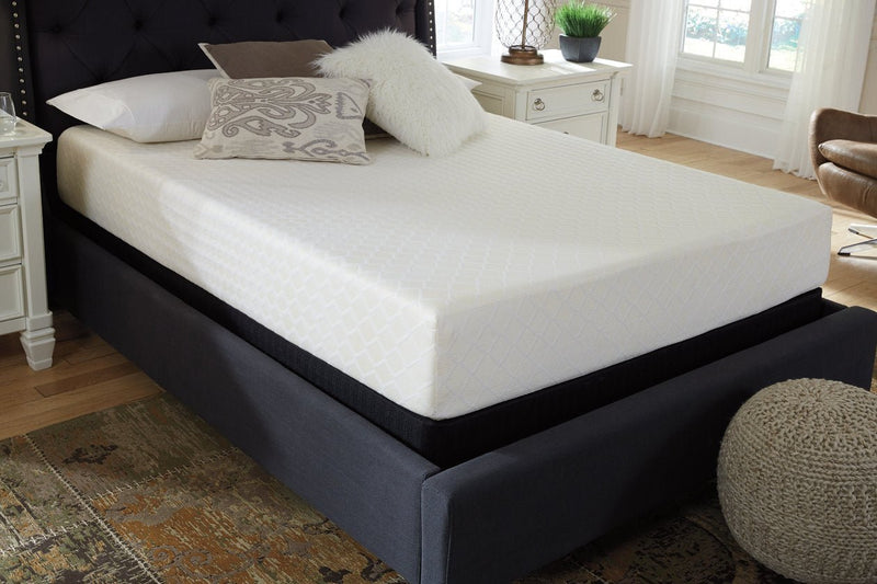 10 Inch Chime Memory Foam White Queen Mattress in a Box - Gate FurnitureQueen Mattress