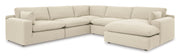 Elyza Linen 5 - Piece RAF Chaise Sectional - Lara FurnitureSectional