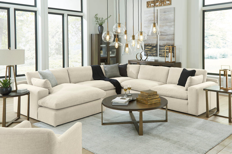 Elyza Linen 5 - Piece LAF Chaise Sectional - Lara FurnitureSectional