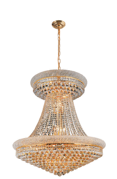 1006W32G 32 X 36  24K GOLD BAGEL STYLE CHANDELIER - 210000004170