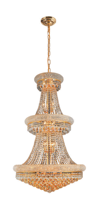 1006W42G 42 X 72 24K GOLD BAGEL STYLE CHANDELIER - 210000000151