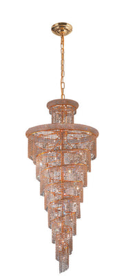 1040H48G 48 X 96 - GOLD SPIRAL HANGING CHANDELIER - 210000004172