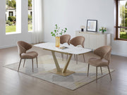 109 Table Golden With 1442 Chairs Set - p14133