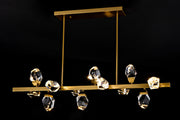 1101LNG45AG 45"X24" MODERN GLASS DROP (12 CRYSTAL DROP) - 210000007871