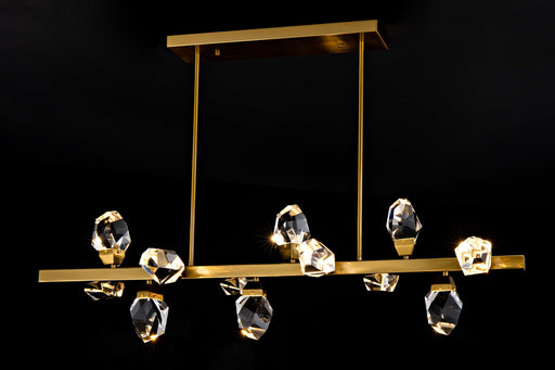 1101LNG45AG 45"X24" MODERN GLASS DROP (12 CRYSTAL DROP) - 210000007871