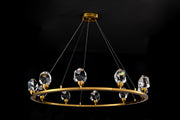 1101RND40AG 40"X48" MODERN GLASS DROP (10 CRYSTAL DROP) - 210000007873