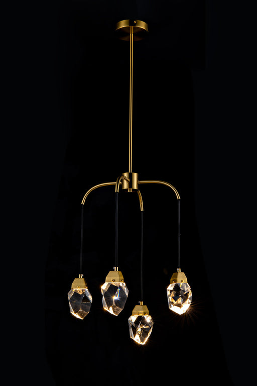 1101RND8AG 8"X48" MODERN GLASS DROP (4 CRYSTAL DROP) - 210000007879