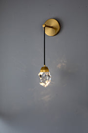 1101WALL1AG 6"X5"X26" MODERN GLASS DROP (1 CRYSTAL DROP) - 210000007881