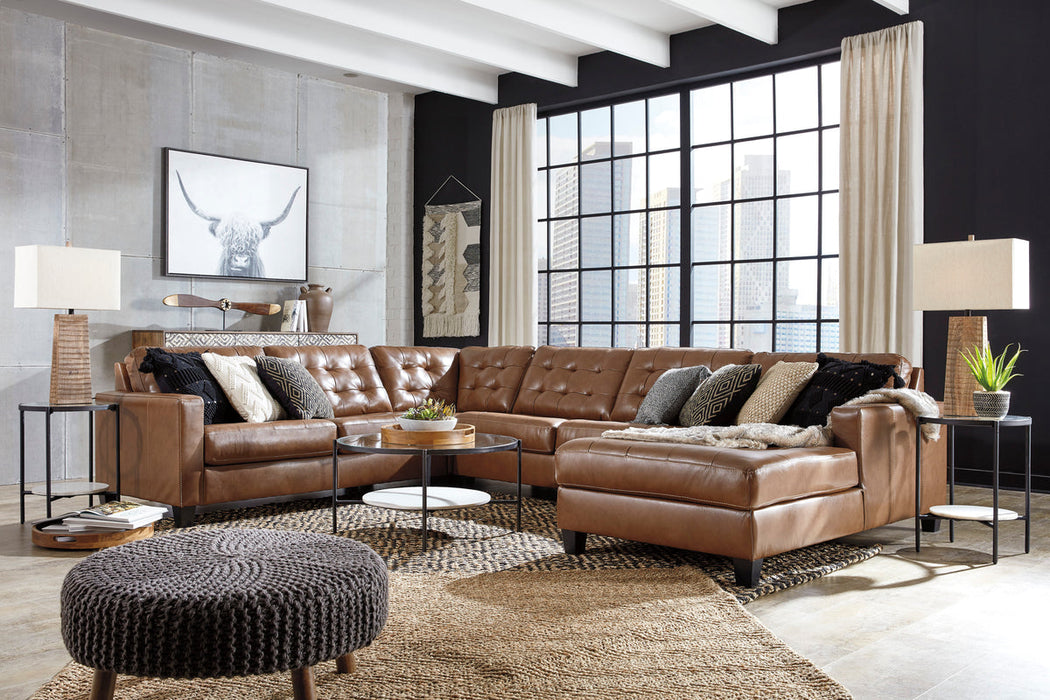 [SPECIAL] Baskove Auburn Large Leather RAF Sectional