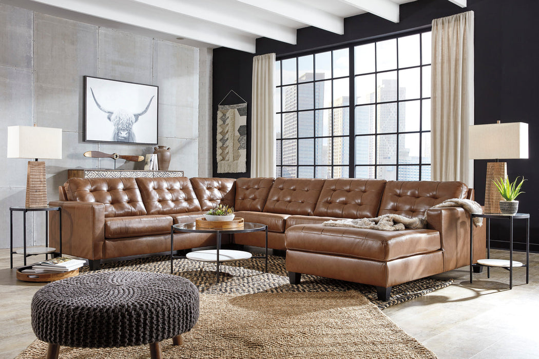 [SPECIAL] Baskove Auburn Large Leather RAF Sectional