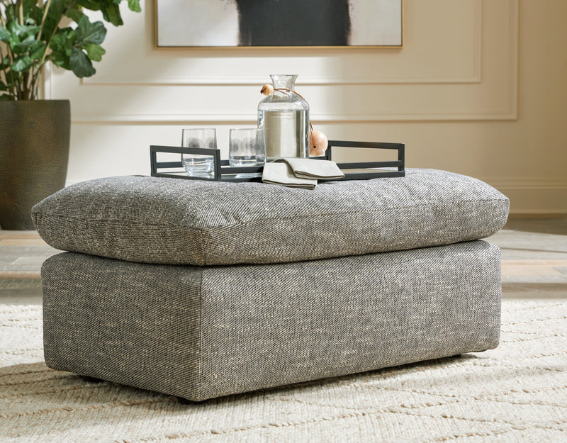 Dramatic Chair and Ottoman in Granite from Ashley - Lara Furniture