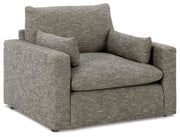 Dramatic Chair and Ottoman in Granite from Ashley - Lara Furniture