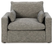 Dramatic Chair and Ottoman in Granite from Ashley - Lara Furniture
