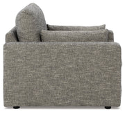 Dramatic Chair and Ottoman in Granite from Ashley - Lara Furniture