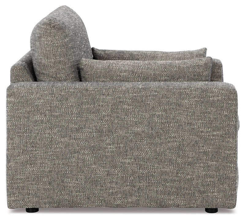 Dramatic Chair and Ottoman in Granite from Ashley - Lara Furniture