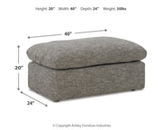 Dramatic Chair and Ottoman in Granite from Ashley - Lara Furniture