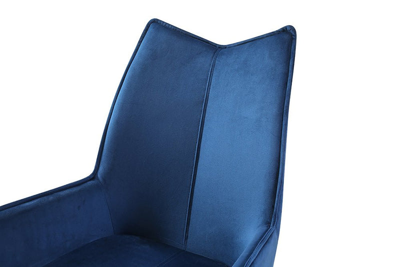 1218 Swivel Dining Chair Navy Blue Fabric - Lara FurnitureDining Chair