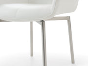 1218 Swivel Dining Chair White - Lara FurnitureDining Chair
