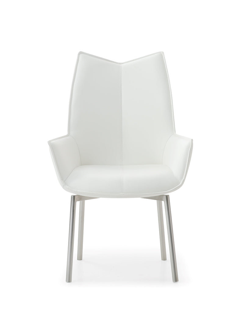 1218 Swivel Dining Chair White - Lara FurnitureDining Chair