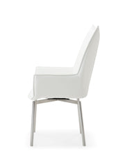 1218 Swivel Dining Chair White - Lara FurnitureDining Chair