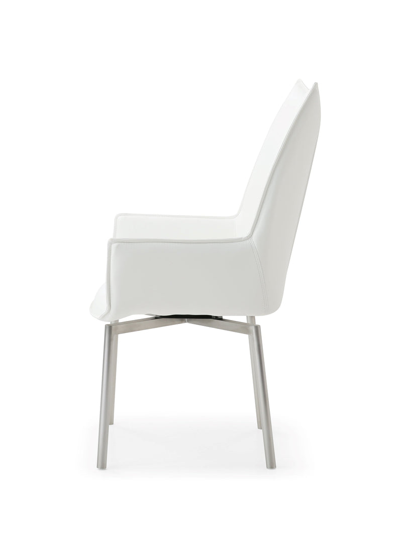 1218 Swivel Dining Chair White - Lara FurnitureDining Chair