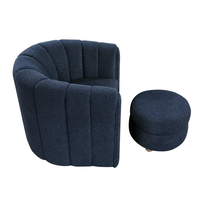 1260BU Swivel Chair with Ottoman - 1260BU