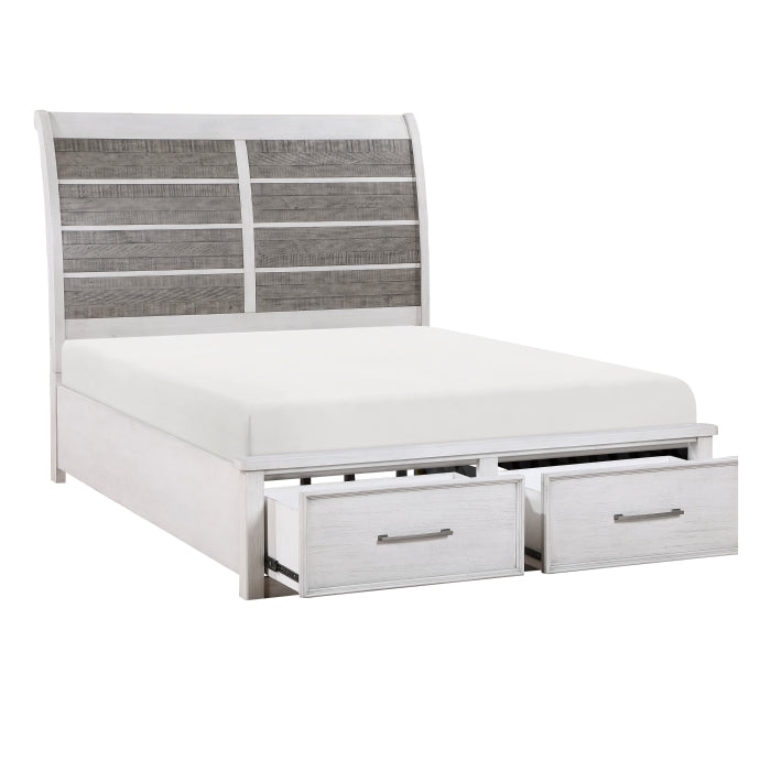 1303K-1CK* (3) California King Platform Bed with Footboard Storage - 1303K-1CK*