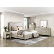 1312-1* (3) Queen Platform Bed with Footboard Storage - 1312-1*