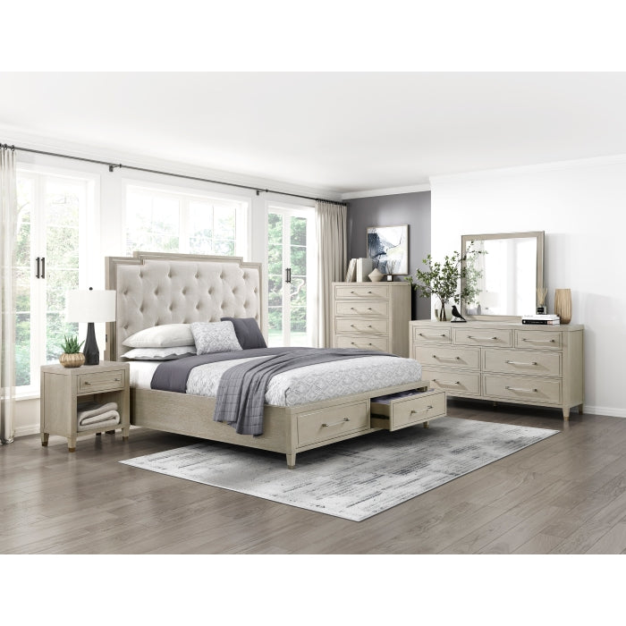 1312-1* (3) Queen Platform Bed with Footboard Storage - 1312-1*