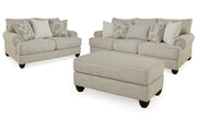 Asanti Fog Sofa, Loveseat and Ottoman -  Ashley - Lara Furniture