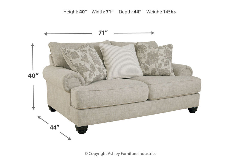 Asanti Fog Sofa, Loveseat and Ottoman -  Ashley - Lara Furniture