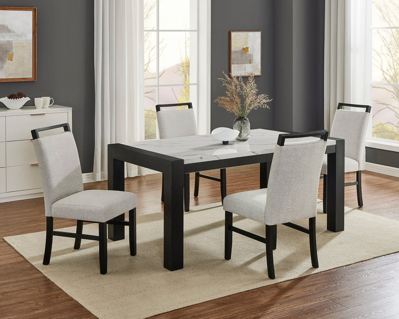 Jules Black/Light Gray Side Chair, Set of 2 from Crown Mark - Lara Furniture