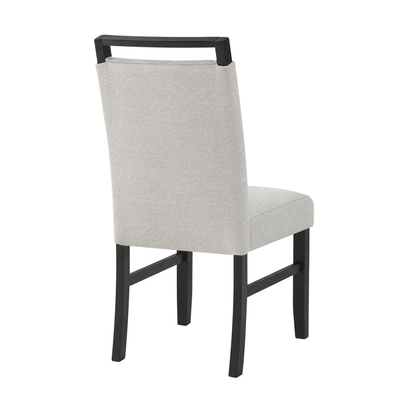 Jules Black/Light Gray Side Chair, Set of 2 from Crown Mark - Lara Furniture