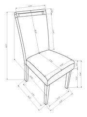 Jules Black/Light Gray Side Chair, Set of 2 from Crown Mark - Lara Furniture