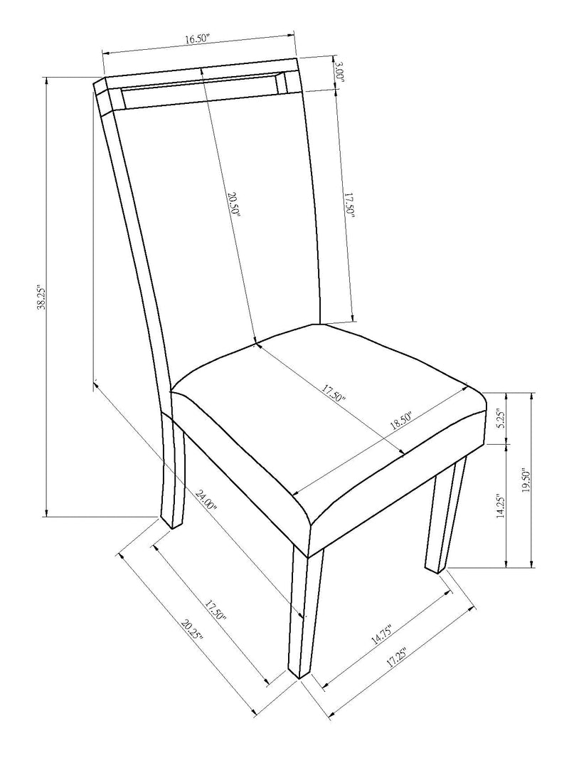 Jules Black/Light Gray Side Chair, Set of 2 from Crown Mark - Lara Furniture