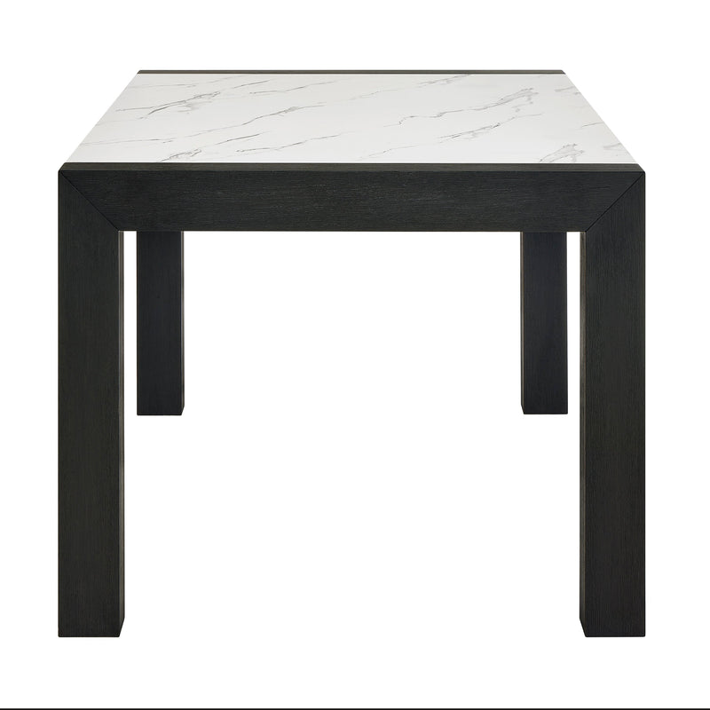 Jules Black/Light Gray Faux Marble Dining Table from Crown Mark - Lara Furniture