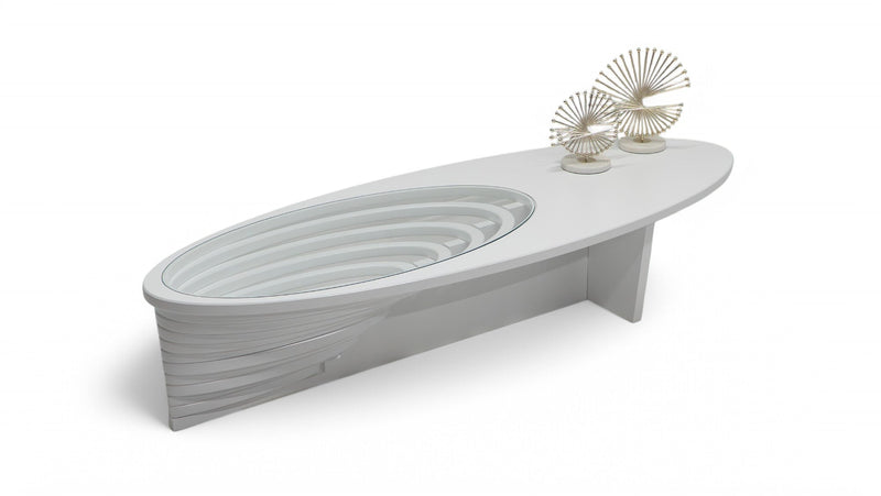 133 White Coffee Table - 133WHITE-COF