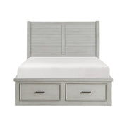 1337K-1CK* (3) California King Platform Bed with Storage Footboard and Side Rails - 1337K-1CK*