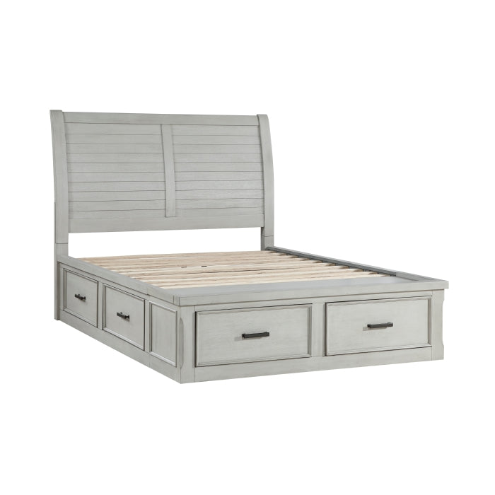 1337K-1CK* (3) California King Platform Bed with Storage Footboard and Side Rails - 1337K-1CK*