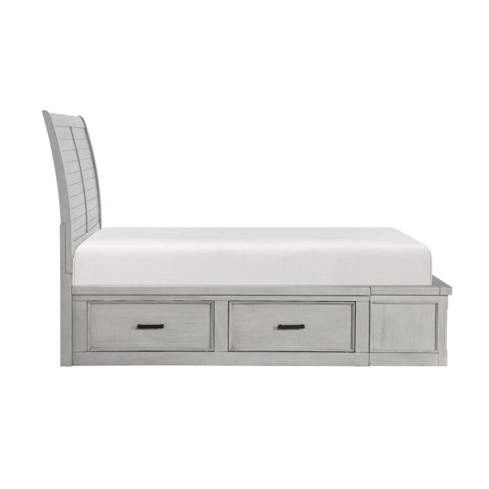 1337K-1CK* (3) California King Platform Bed with Storage Footboard and Side Rails - 1337K-1CK*