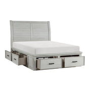 1337K-1CK* (3) California King Platform Bed with Storage Footboard and Side Rails - 1337K-1CK*