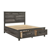 1342K-1EK* (3) Eastern King Platform Bed with Footboard Storage - 1342K-1EK*