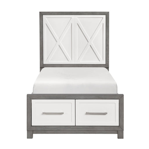 1366T-1* (3) Twin Platform Bed with Footboard Storage - 1366T-1*