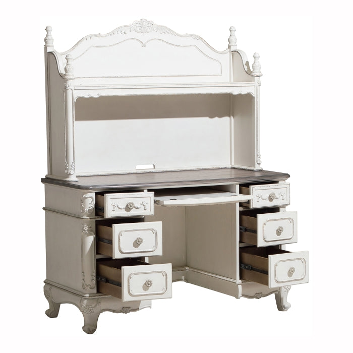 1386NW-10* (2) Writing Desk with Hutch - 1386NW-10*