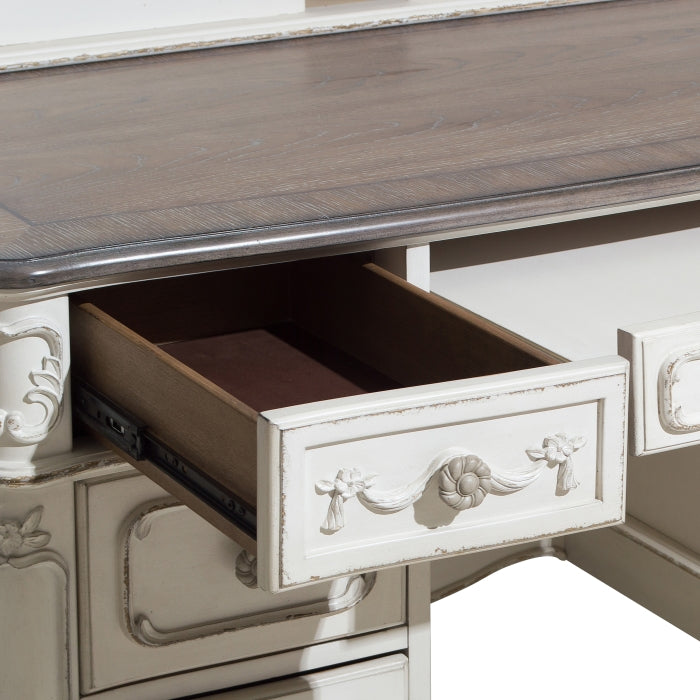 1386NW-10* (2) Writing Desk with Hutch - 1386NW-10*