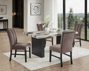 Vega Black/Brown Side Chair, Set of 2 from Crown Mark - Lara Furniture