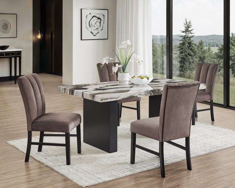 Vega Black/Brown Side Chair, Set of 2 from Crown Mark - Lara Furniture